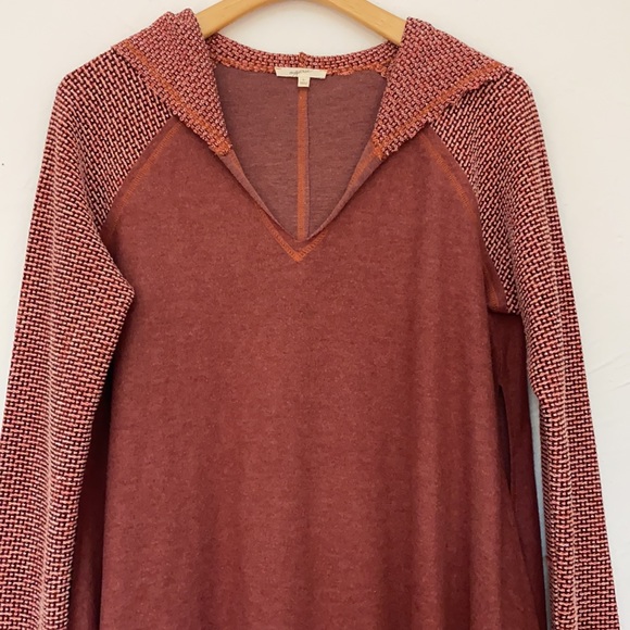 Mystree Knit Hooded Sleeved Sweater Open Sided Poncho size L - Picture 3 of 16